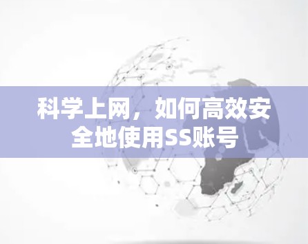 科学上网,如何高效安全地使用SS账号 科学上网,如何高效安全地使用SS账号