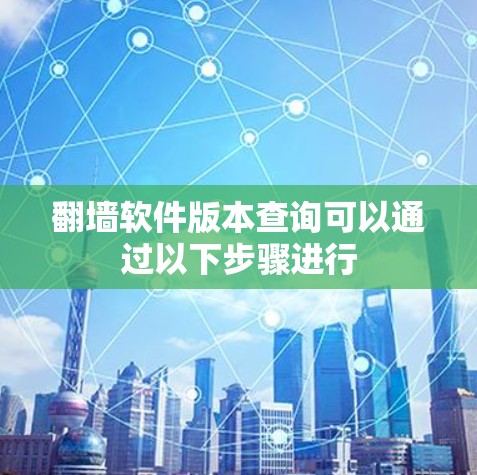 翻墙软件版本查询可以通过以下步骤进行