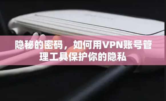 隐秘的密码，如何用VPN账号管理工具保护你的隐私